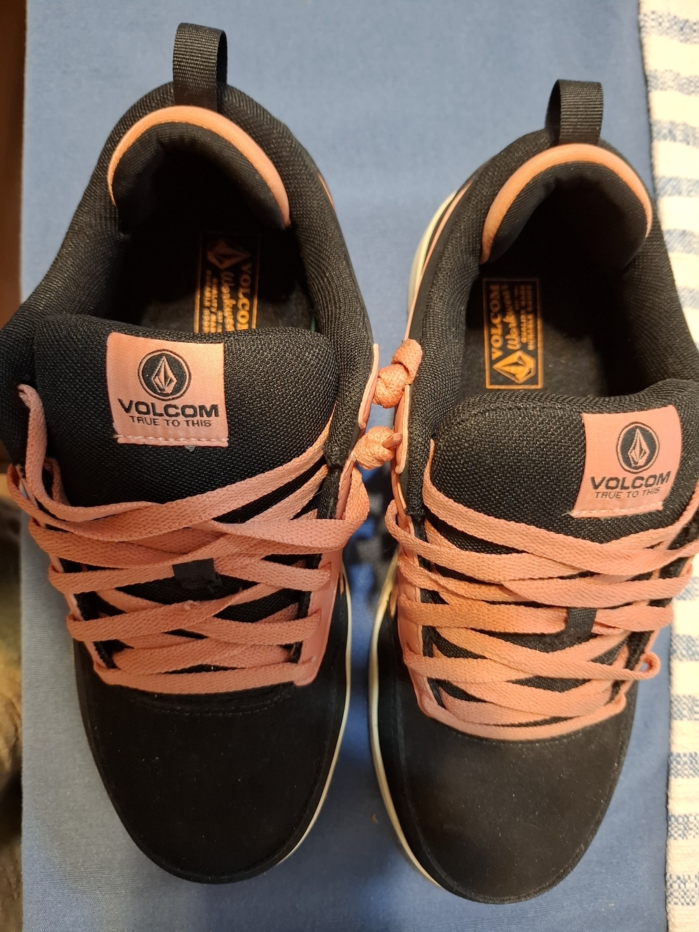 Volcom Black & Coral  Lace-Up Sneakers